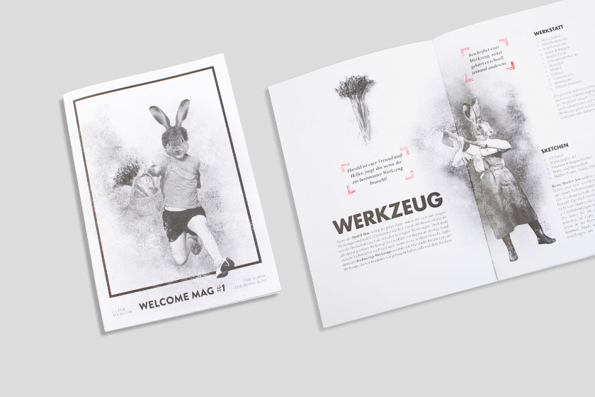 Design, Layout und Collagen für Broschüre Welcome Mag