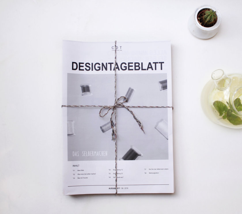 Editorial Design für eine Zeitung in Kleinauflage für die Coburger Designtage